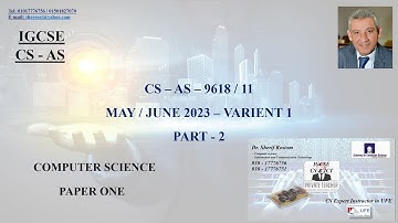 7- IGCSE - COMPUTER SCIENCE - AS - May / June 2023 variant 1 - paper 1 - PART 2
