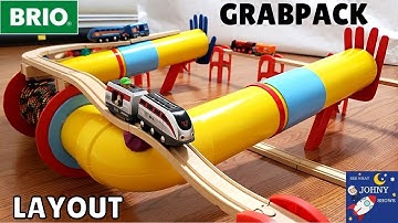 Giant Train Track Layout On Poppy Playtime Grabpack Brio World Smart Engine Set With Action Tunnels