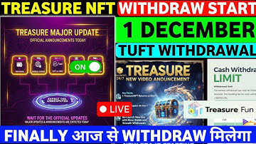 Treasure Fun Withdrawal Live 🔴 treasure fun withdrawal | treasure nft latest update