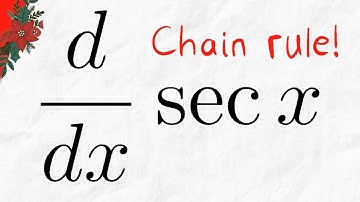Derivative of sec(x) with Chain Rule (Secant Derivative) | Calculus 1 Exercises