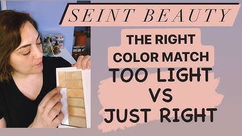 SEINT makeup - The Color Match: How to make sure you get the correct foundation shade - Demo