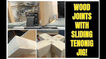 Wood joints with sliding tenoning jig for Dewalt DWE7492 table saw