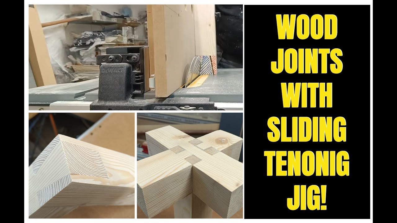 Wood joints with sliding tenoning jig for Dewalt DWE7492 table saw