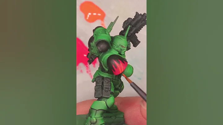 SALAMANDERS are FIRE #warhammer40k #warhammerpainting #spacemarines #miniaturepainting #fire #40k