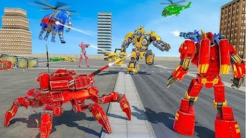 New Spider Tank Robot Car | Rescue City Elephant Robot Android GamePlay | By Game Crazy