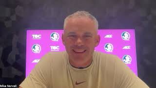 Mike Norvell recaps Florida State's first preseason scrimmage in preparation for the 2026 season