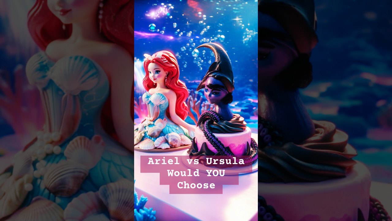 Ariel vs Ursula Cake! 🧜‍♀️🧙‍♀️ Which Magical Cake Would YOU Choose 