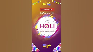 Happy Holi Wishes To All Of You From Learn N Njoy...