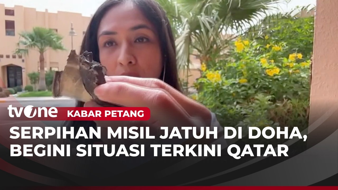 Kontributor tvOne di Qatar Tunjukan Serpihan Rudal Iran yang Menargetkan markas Militer AS