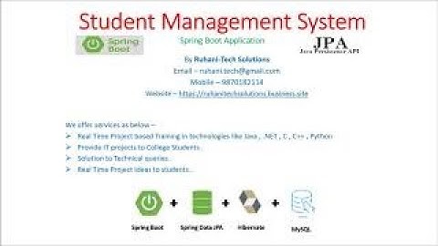 Student Management System using Spring Boot + Hibernate + JPA + MySql