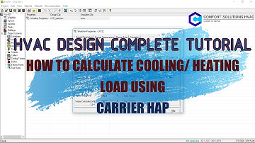 How to Calculate Cooling & Heating Load using HAP Software │MEP Design│Complete Tutorial │Urdu│Hindi
