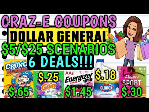 🤑$.25 GAIN🤑$5 OFF $25 SCENARIOS DOLLAR GENERAL COUPONING THIS WEEK 1/8🤑COUPONING FOR BEGINNERS🤑