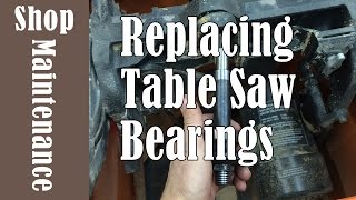 Replacing Table Saw Arbor Bearings