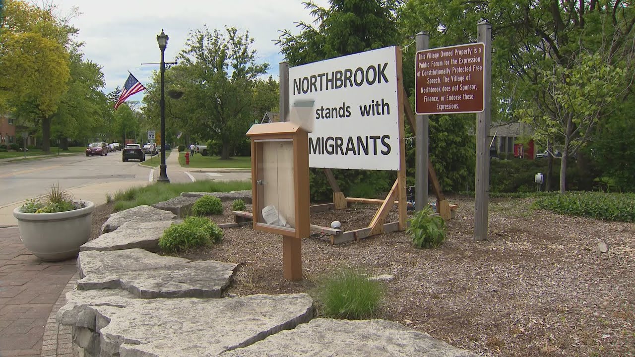 Northbrook residents demand removal of sign featuring Nazi symbol