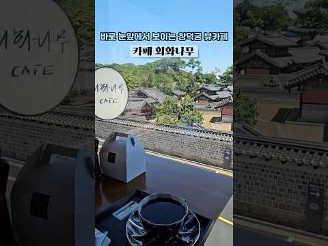 창덕궁이 이렇게 바로 보이는 카페가 있네 😍😍   창덕궁이 힌눈에 보이는 창덕궁뷰카페 회화나무 🏕#창덕궁뷰카페#회화나무카페