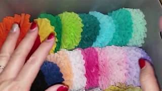 Tutorial - Crepe Paper Rosettes: circular, heart shaped and tulle