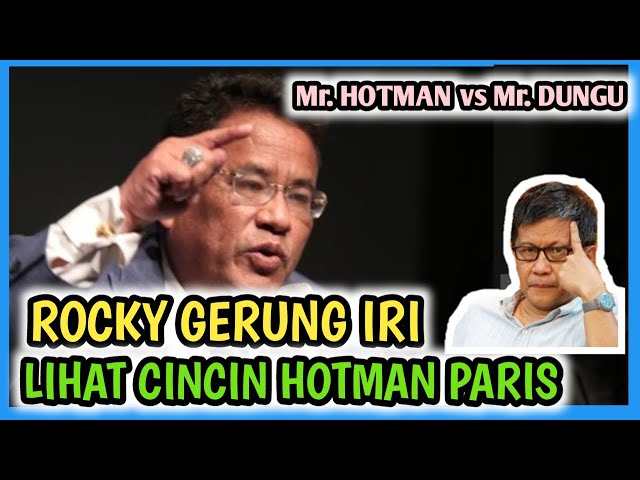 Mr. HOTMAN vs Mr. DUNGU !! ROCKY GERUNG IRI LIHAT CINCIN BERLIAN HOTMAN class=
