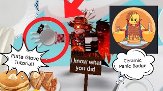 Tutorial on how to get Plate Glove and the Ceramic Panic Badge! #slapbattlesroblox #slapbattles 