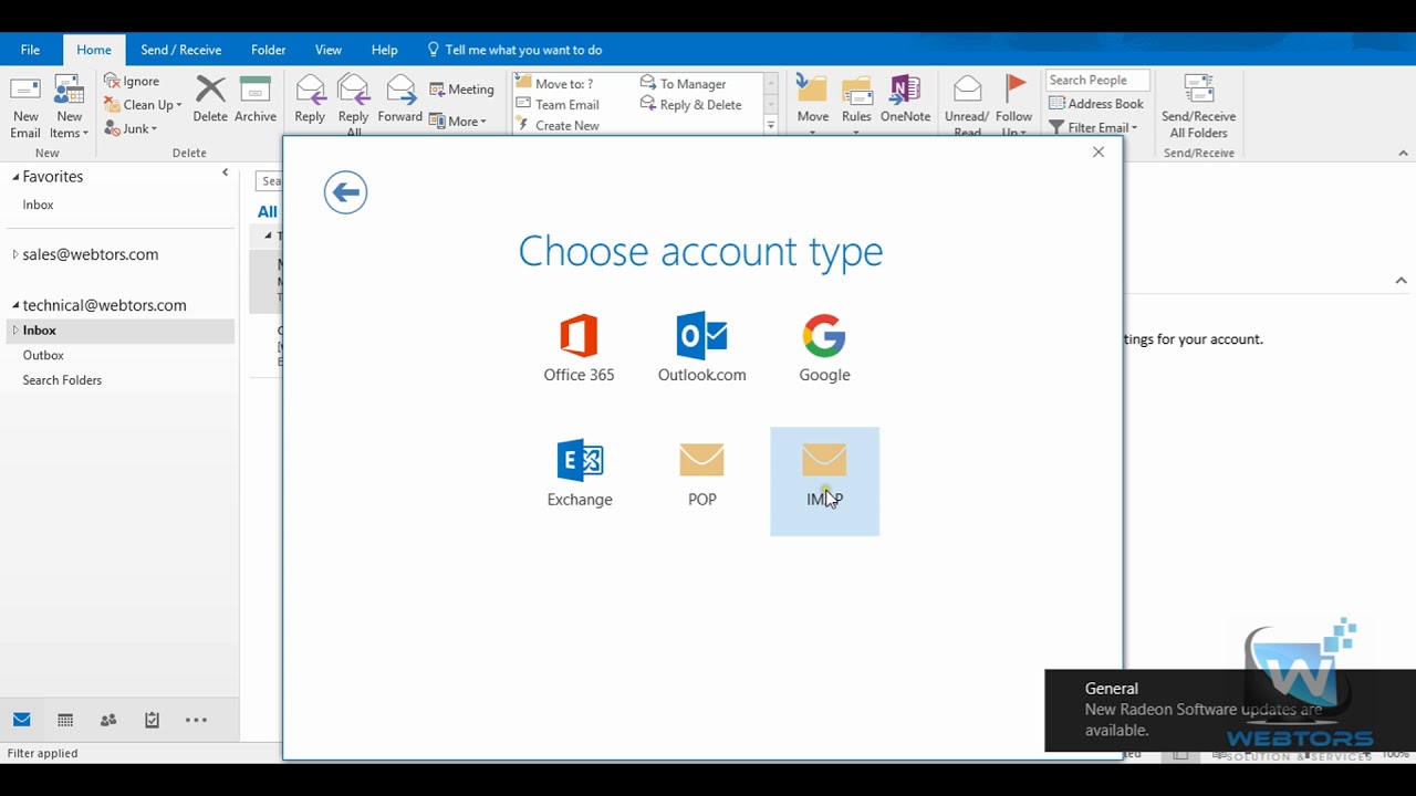 set up outlook for office 365 account