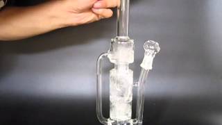 Double Disc perc glass water pipes, Big glass oil rigs