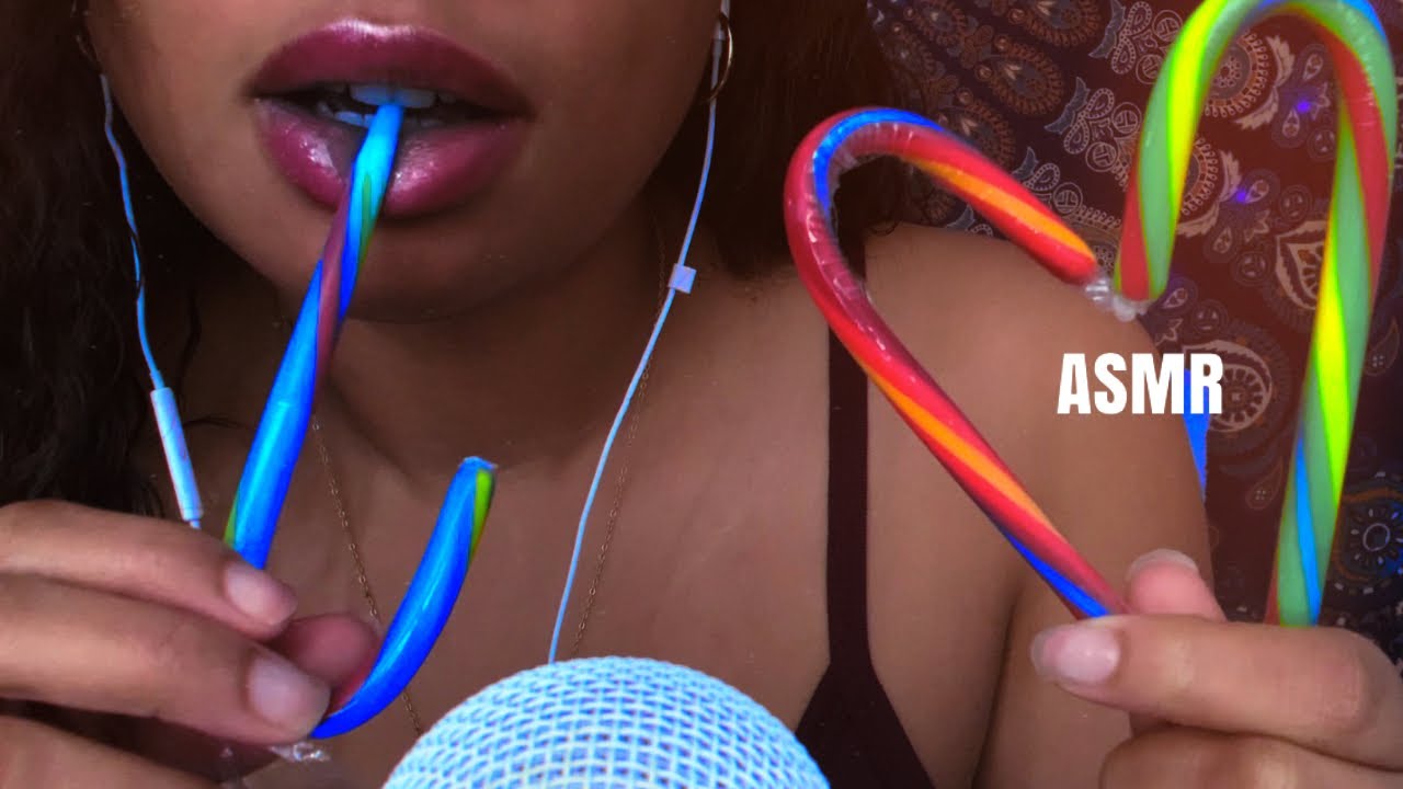 ASMR | Candy Cane Eating / Noms  🍡