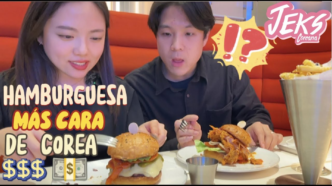 PROBANDO LA HAMBURGUESA MÁS CARA DE COREA 🍔 / GORDON RAMSAY - JEKS FT. JIN Coreanos vlog #7