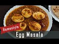 Homestyle egg masala recipe  anda curry   