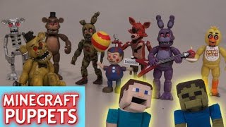 Five Nights At Freddys Fnaf Collectable Funko Vinyl Figures Set 1 & 2 Unboxing Review Puppet Steve