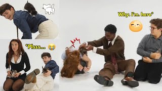 Famous Noah was freaking out😂 That kitten climbed up & grabbed Sadie's shoulders & Caleb came to help! Wealth