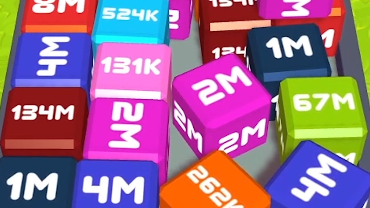 Merge Cube 2048 3D - ASMR Gameplay (Cubes Math, Level Up NumberBlocks ...