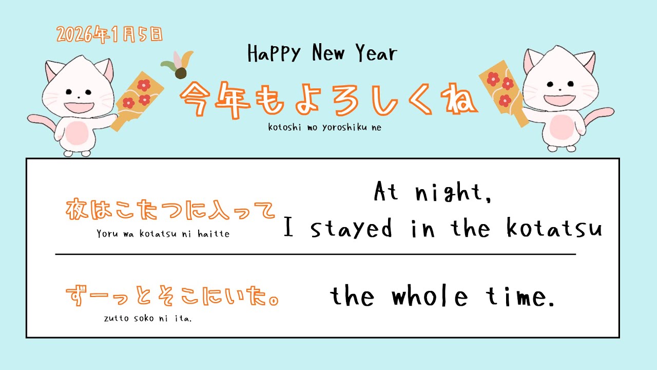 【N4/N3】Diary: Happy New Year! (Winter in Japan)❄️🍡