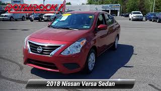 Certified 2018 Nissan Versa Sedan S Plus, Allentown, Pa 1020221