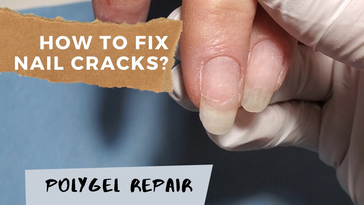 How To Repair Crack Nail with Polygel Nail Tutorial YouTube