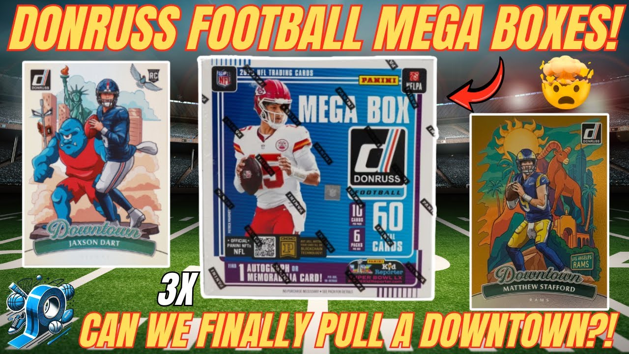 Обзор мегабокса Donruss Football 2025 🏈 Открыто 3 бокса | Downtown Chase!
