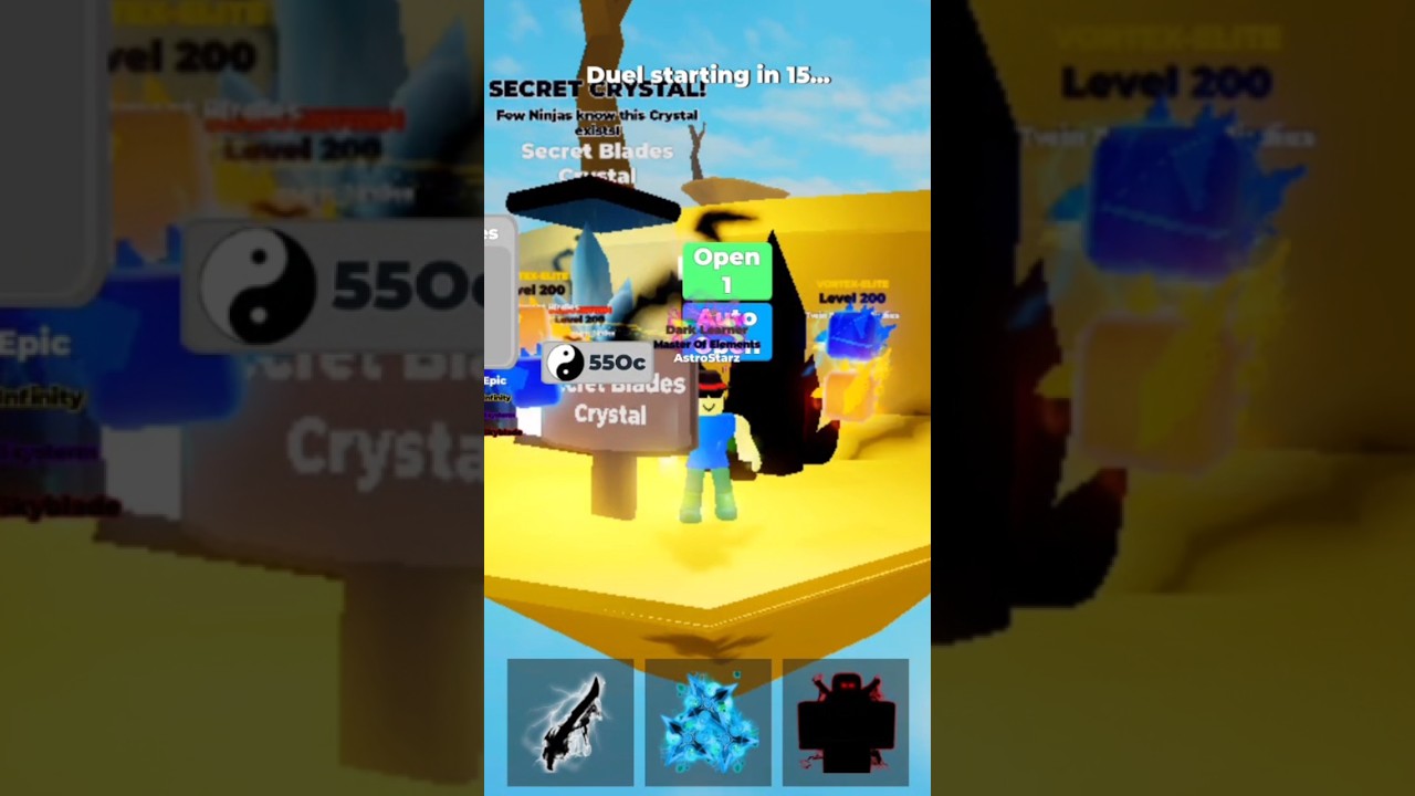 I found the secret crystal in ninja legends