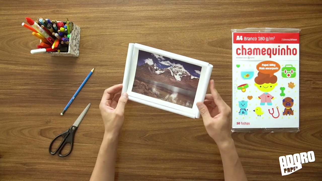 [ADORO PAPEL] Como Se Faz - porta-retrato