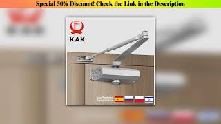 Hands-on KAK Automatic Door Closer 2 Spring Hydraulic Buffer Adjustable Door Stopper Speed Mute Clo