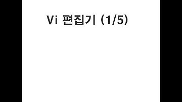 vi 편집기 (1/5)