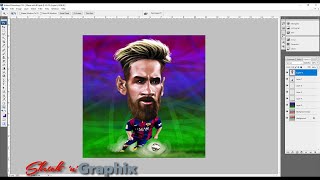 How to draw a digital caricature of Lionel Messi ️️️