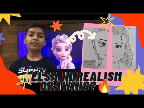 DRAWING OF ELSA IN REALISM AND ANIMATION?👍🏼🔥