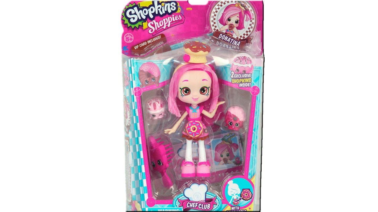 Shopkins Season 6 Chef Club Shoppies Doll Donatina Unboxing Review
