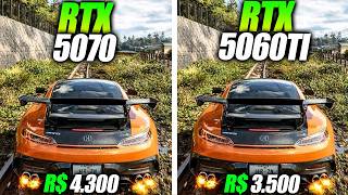 RTX 5060TI VS RTX 5070 - FORZA 6 - TEM MUITA DIFERENÇA ENTRE ESSAS PLACAS?