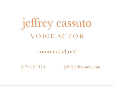 Voice Over Commercial Reel of Jeffrey Cassuto
