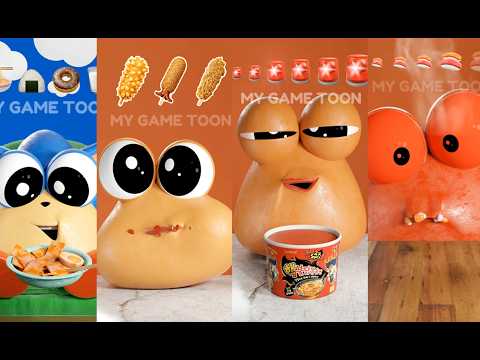 ASMR Eating emoticons in <strong>order</strong> Compilation #pou #mukbang #asmr