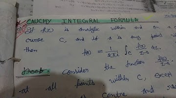 Cauchy integral Formula, Extension of Cauchy