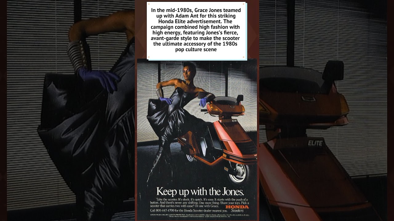 Grace Jones: The Avant-Garde Face of Honda (1980s) 