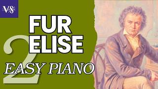 How to play EASY Beethoven FUR ELISE on piano! [VISUAL SCORES]