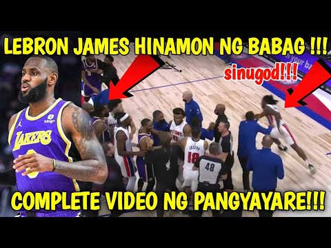 LEBRON NAPALAYAS SA COURT at NAGKAGULO, DI MAAWAT ANG BIGMAN NG PISTONS I Lakers vs Detroit Pist