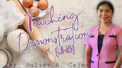 MY TEACHING DEMONSTRATION FOR DEPED RANKING (JHS) T.L.E (Bread & Pastry)