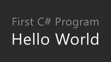 1-C# Tutorial For Beginners in Hindi/Urdu - How To Write Your First C# Program - Hindi/Urdu